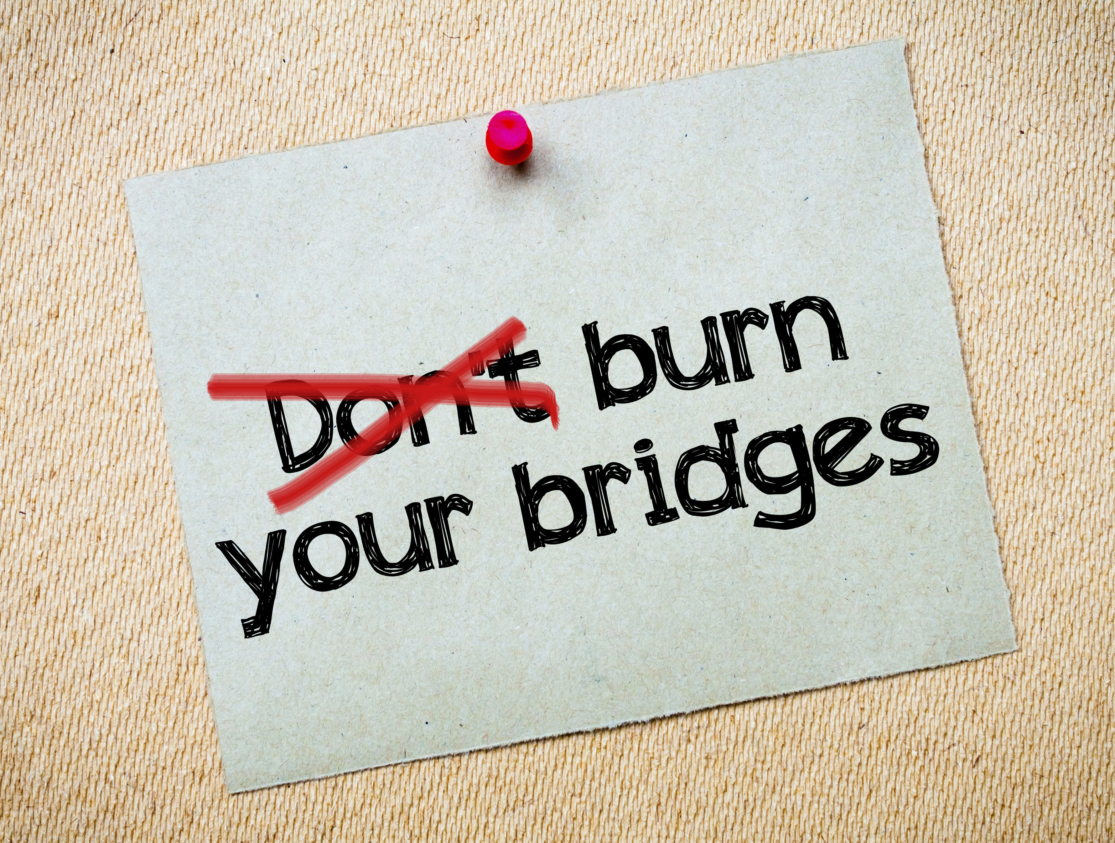 Burn your bridges